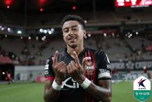 Jesse Lingard of FC Seoul celebrates after scoring a penalty against Gangwon FC during a K League 1 match at Seoul World Cup Stadium in Seoul on June 26, 2024, in this photo provided by the Korea Professional Football League. (PHOTO NOT FOR SALE) (Yonhap)