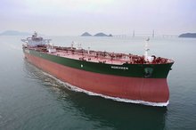 This photo provided by Samsung Heavy Industries Co. shows an oil tanker produced by the South Korean shipbuilder. (PHOTO NOT FOR SALE) (Yonhap)
