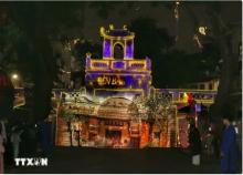 A 3D mapping light show at O Quan Chuong in Hanoi (Photo: VNA)