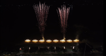 illuminated boat procession
