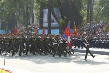The Cambodian troops at the April 30 grand parade in Ho Chi Minh City (Photo: VNA)