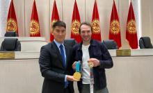 Kyrgyz MP Chingiz Aidarbekov meets with Olympic champion Andrei Zubarev