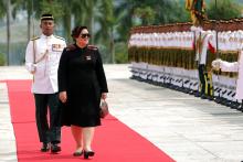 New Zealand Governor-General Dame Cindy Kiro was accorded a state welcome at Malaysia's national palace here Monday