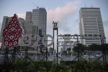 G20 logo in Jakarta. (ANTARA Foto)