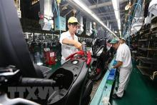 Motorbike assembling at Honda Vietnam factory in Vinh Phuc (Photo: VNA)