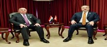 Iraqi FM, Fuad Hussein (left), his Turkish counterpart, Hakan Fidan, (right)