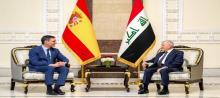 Iraqi President, Abdul Latif Jamal Rashid (right), Spanish PM, Pedro Sanchez (left)