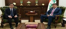 The Undersecretary of the Ministry of Foreign Affairs for Multilateral Relations and Legal Affairs, Ambassador Shorsh Khalid Saeed (right), the Japanese Ambassador to Baghdad, Akira Endo, (left)