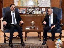 Speaker of the Lebanese House of Representatives, Nabih Berri(right)Acting Speaker of the House of Representatives, Mohsen Al-Mandalawi ( left)