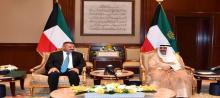 Emir of the State of Kuwait, Sheikh Mishaal Al-Ahmad Al-Jaber Al-Sabah (right), Minister of Interior Abdul Amir Al-Shammari (left)