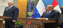 FM, Fuad Hussein (right), Russian Energy Minister Sergei Tsvelev (left)