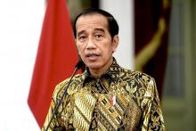 President Joko Widodo speech during ILO Global Forum held virtually, Tuesday, (Feb 22). ANTARA/HO-Biro Pers Setpres/aa.