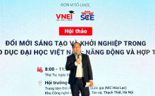 Director of the National Innovation Centre (NIC) Vu Quoc Huy speaks at the workshop in Hanoi on October 2. (Photo: VNA)