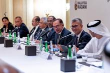 Malaysian PM Anwar Ibrahim at a roundtable meeting with captains of industry in the UAE (pic credit: Anwar Ibrahim's Facebook)