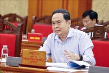 NA Chairman Tran Thanh Man at the working session(Photo: VNA)