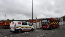 Local authorities seal off the scene of the Manchester fire. (Photo: VNA)