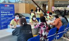 The reception area for medical consultations within the programme. (Photo: VNA)