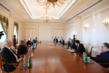 President Ilham Aliyev received co-chairs and members of Board of Trustees of Nizami Ganjavi International Center