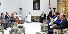 Sabbagh meets the Emirati and Abkhaz ambassadors in Damascus