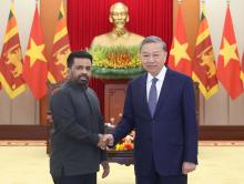 Party General Secretary To Lam on May 4 receives Sri Lankan President Anura Kumara Dissanayaka, Leader of the Janatha Vimukthi Peramuna (JVP), who is on a state visit to Vietnam and attending the United Nations Day of Vesak 2025 celebration. (Photo: VNA)