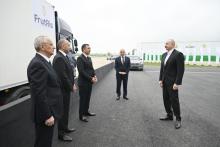President Ilham Aliyev inspected operations of horticulture and cold storage complex in Gusar District