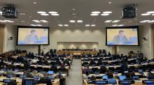 Permanent Representative to the UN Ambassador Dang Hoang Giang speaks at the event (Photo: VNA)