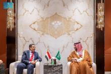 Saudi Defense Minister Meets with Yemeni Prime Minister
