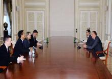 PRESIDENT ILHAM ALIYEV RECEIVES US DELEGATION LED BY ACTING DEPUTY ASSISTANT SECRETARY OF DEFENSE FOR EUROPEAN AND NATO POLICY