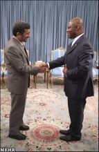 Ahmadinejad, DRC speaker discuss Iran-Congo ties