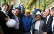 President Ahmadinejad inaugurates expansion project of steel complex in Bonab