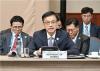 This photo, provided by the finance ministry, shows Finance Minister Choi Sang-mok (C) speaking during the Asia-Pacific Economic Cooperation Finance Ministers' Meeting in Lima, Peru, on Oct. 22, 2024. (PHOTO NOT FOR SALE) (Yonhap)