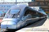 This file photo, taken April 25, 2024, shows an EMU-260 high-speed train model produced by Hyundai Rotem Co. (Yonhap)