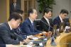 Prime Minister Han Duck-soo (C) presides over a Cabinet meeting at the government complex in Sejong, some 110 kilometers south of Seoul, on Oct. 22, 2024. (Yonhap)