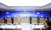 Delegates perform the inauguration protocol for the Hanoi smart traffic control centre in the capital on December 13. (Photo: VNA)