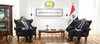 Undersecretary of the Ministry of Foreign Affairs for Bilateral Relations, Ambassador Mohammed Hussein Mohammed Bahr Al-Uloom, (right) the Chargé d’Affaires of the US Embassy in Iraq, Joshua Harris (left)